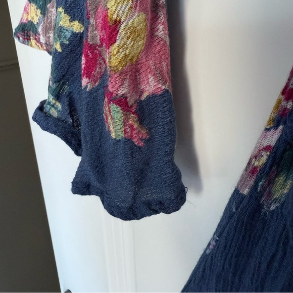 Newbury Kustom Floral Blue Women's Romper - Picture 4 of 8